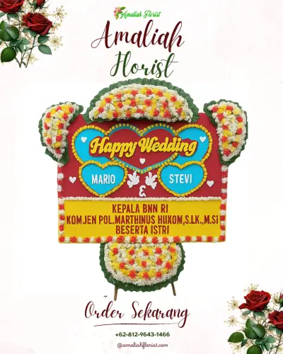 Karangan Papan Bunga Pernikahan di Cigugurgirang